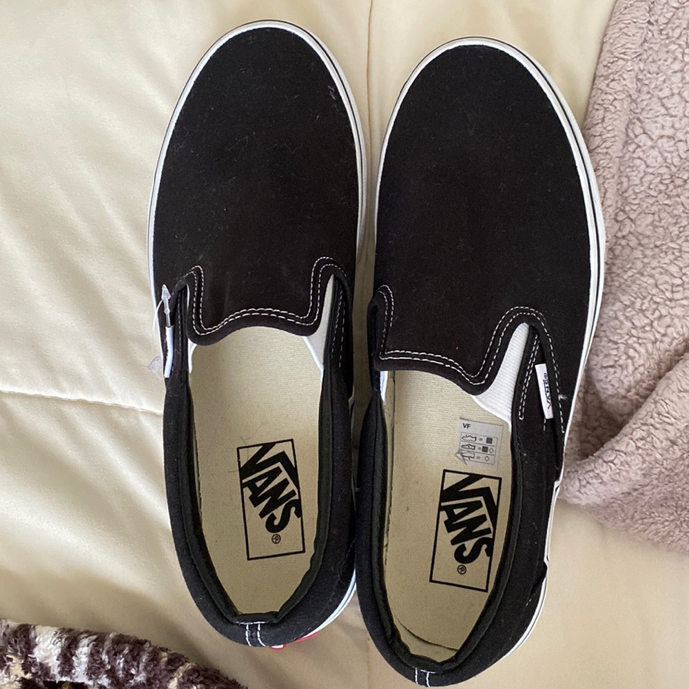 Black Women Vans Slip On size 9.5